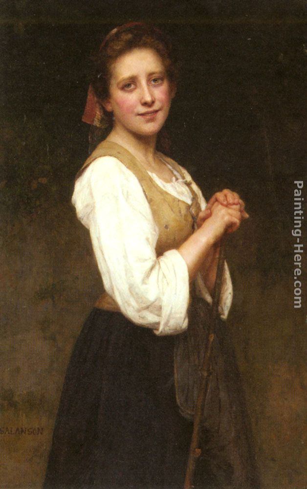 Eugenie Marie Salanson A Young Shepherdess